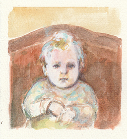 10 x 10 cm, aquarel